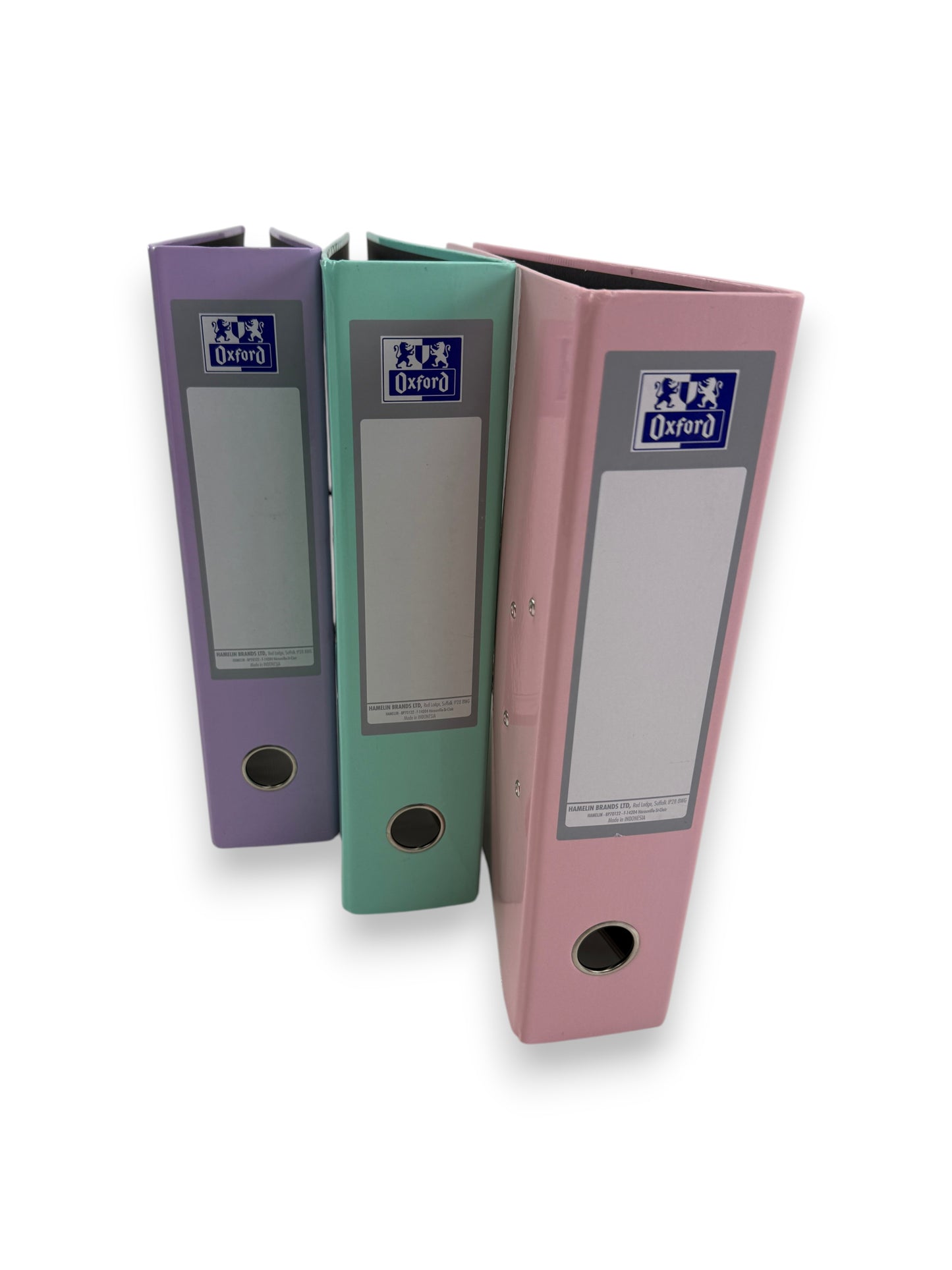 Oxford Premium Akten Ordner A4 pastell Kunststoff Ordner 3 Farben 3 Stück B-Ware
