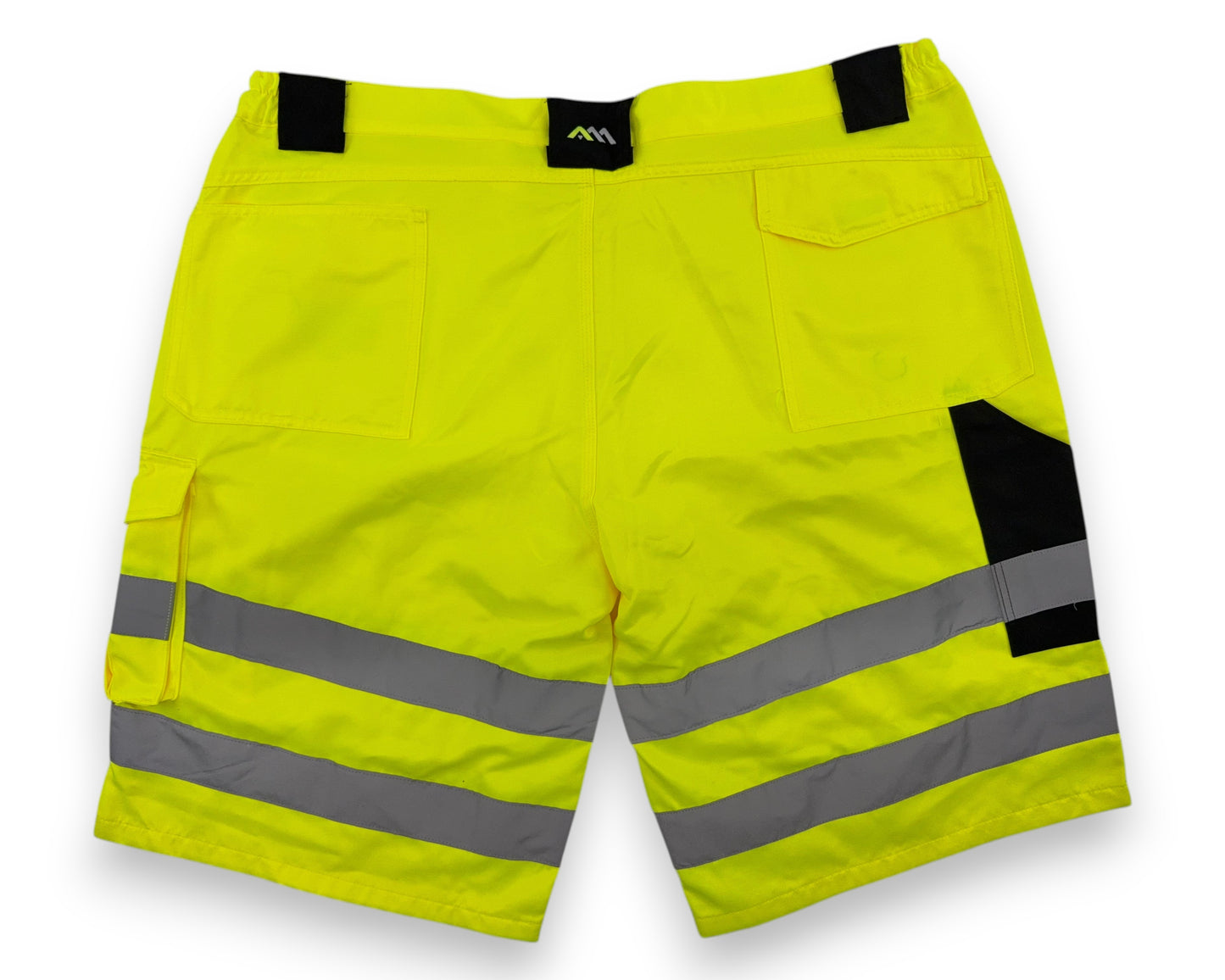 Herren Arbeitsshorts Gr. 62 Warnshorts reflektierend gelb kurze Sicherheitshose
